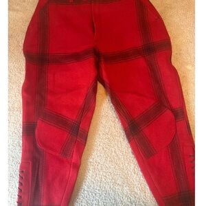 Vintage DRYBAK Pants 38x27 Shadow Plaid Mackinaw Wool Hunting 50s 60s USA 7668